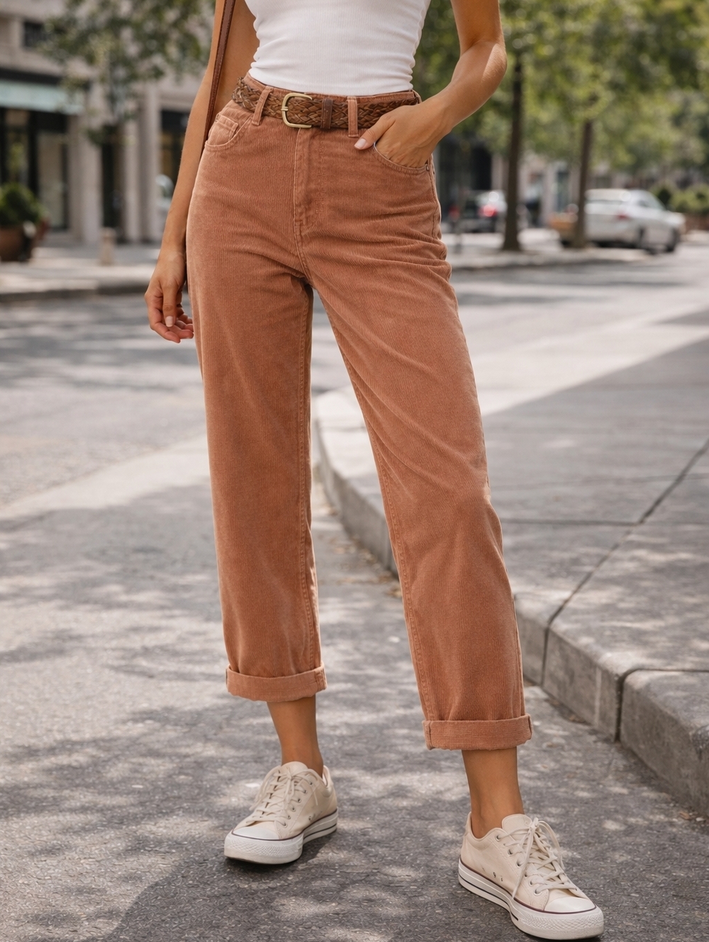 Listicle Straight Leg Jeans in Rust Brown